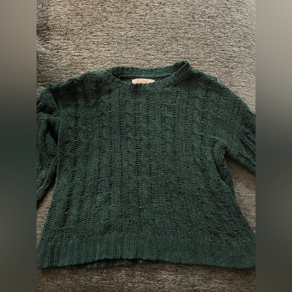 Dark green chenille sweater